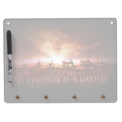 Five Successful Mars Rovers Dry Erase Board With Keychain Holder