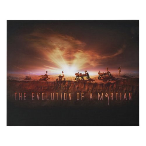 Five Successful Mars Rovers Faux Canvas Print