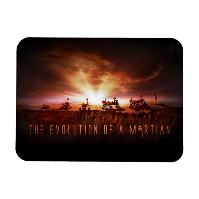 Five Successful Mars Rovers Magnet (Horizontal)