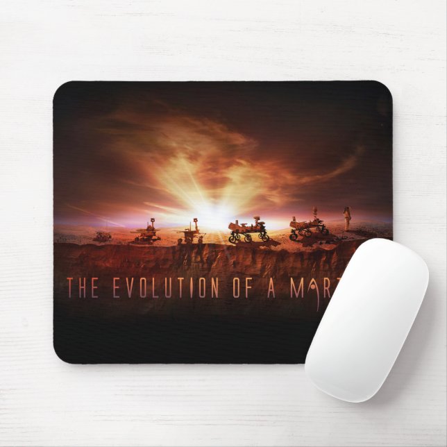 Five Successful Mars Rovers Mouse Pad (With Mouse)