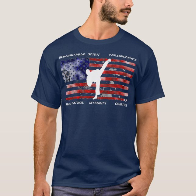 Five Tenets of Taekwondo Way of Life Martial T-Shirt (Front)