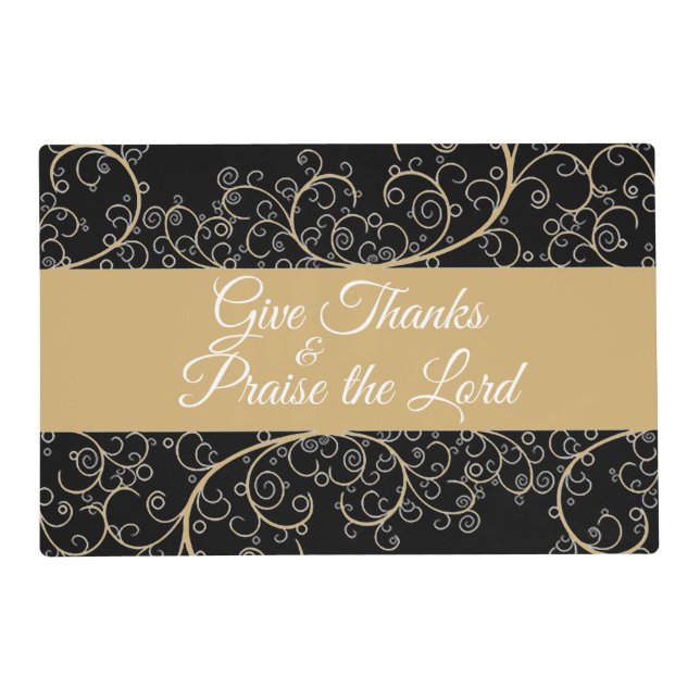 Five Thanks & Praise The Lord Placemat (Front)
