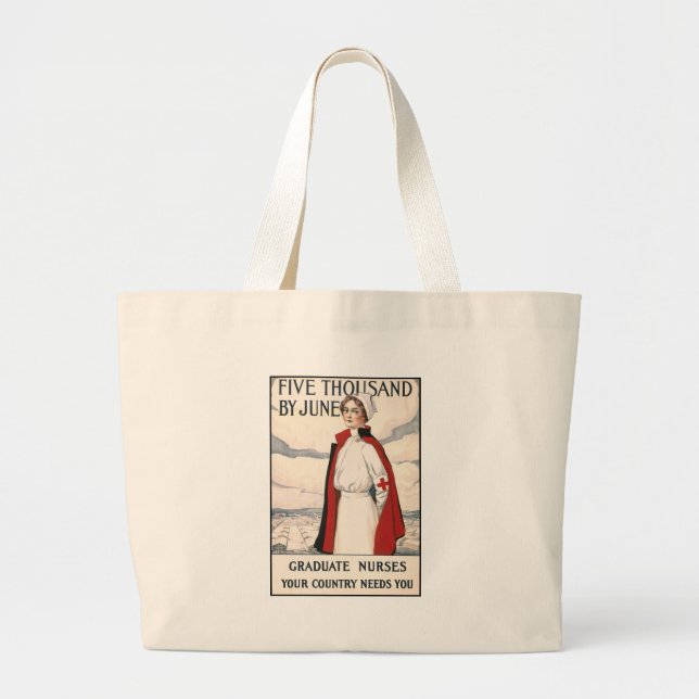 Five Thousand by June Nurse Recruiting Poster Large Tote Bag (Front)