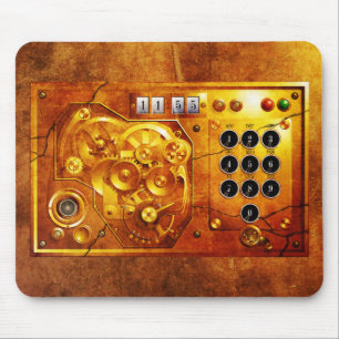 Five to of 12 Steampunk clock Grunge Mouse Pad