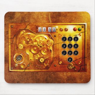 Five to of 12 Steampunk clock Grunge Mousepad