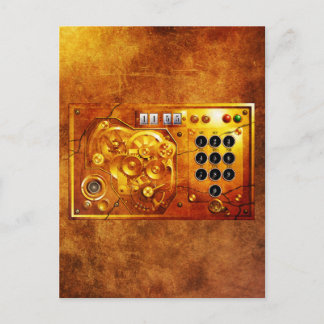 Five to of 12 Steampunk clock Grunge Postcard