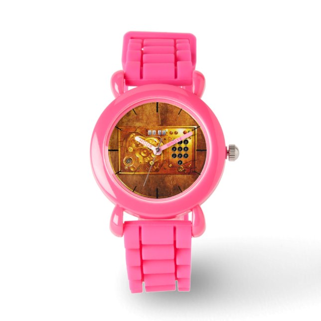 Five ton of 12 Steampunk clock Grunge Watch (Front)