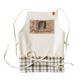 Five Trees Rustic Primitive Woodland Photo Ready Zazzle HEART Apron