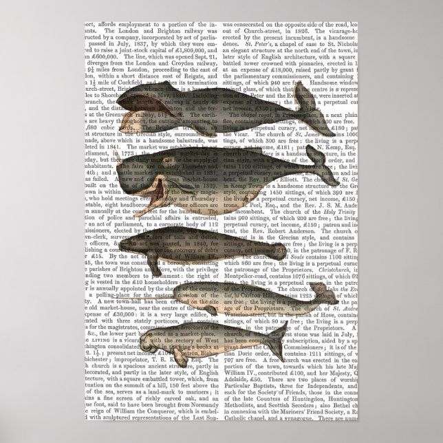 Five Vintage Whales Poster (Front)