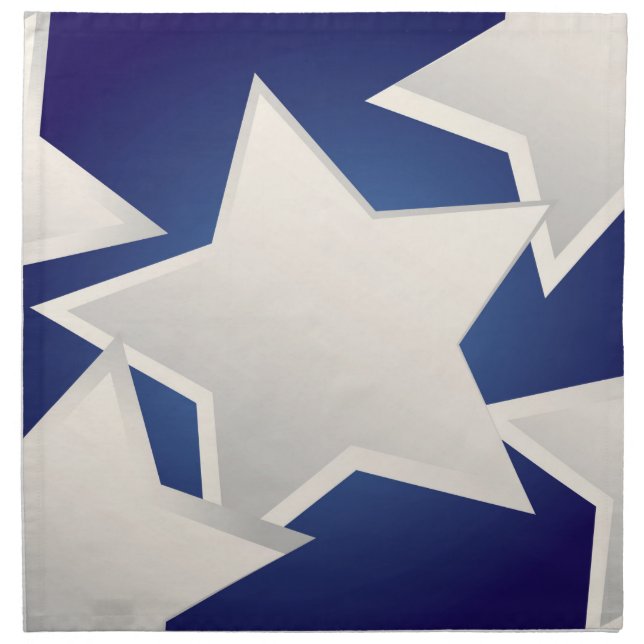 Five white stars cloth napkin (Front)