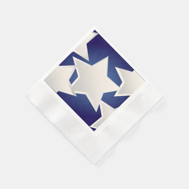Five white stars napkins (Corner)