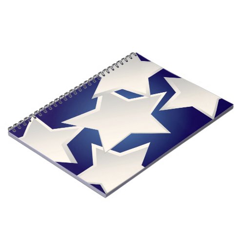 Five white stars notebook