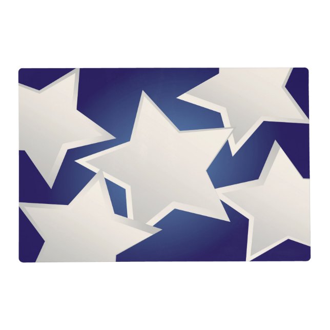 Five white stars placemat (Front)