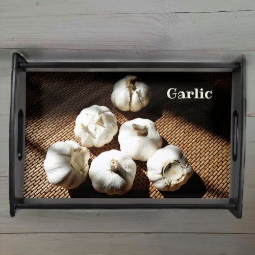 Five Whole Cloves of Garlic Serving Tray