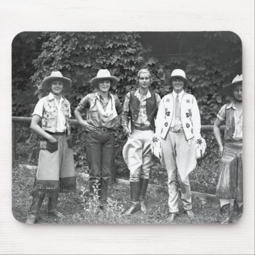 Five women at the dude ranch mouse pad