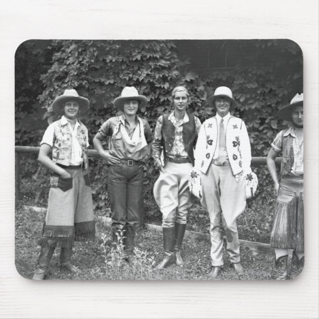 Five women at the dude ranch mouse pad (Front)