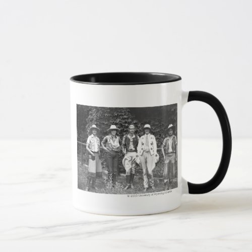 Five women at the dude ranch mug