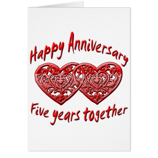 Five Years Together Cards (Front)