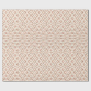 Fivefold Star Geometry in Terracotta and Ivory Wra Wrapping Paper