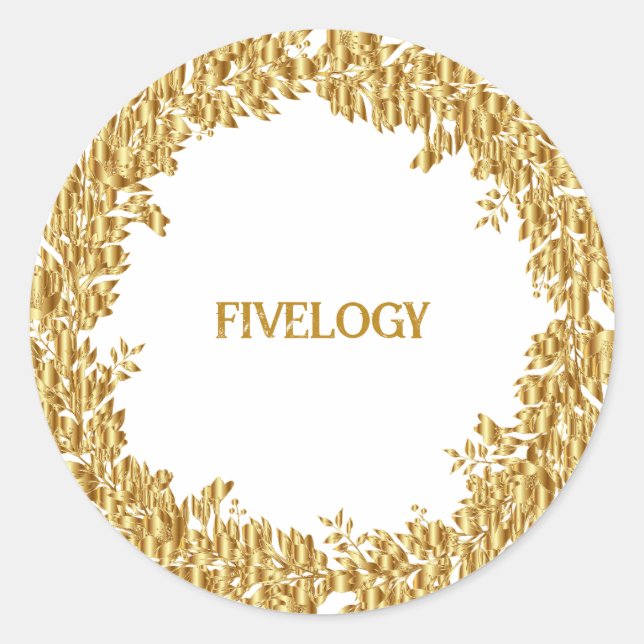 Fiveology Classic Round Sticker (Front)