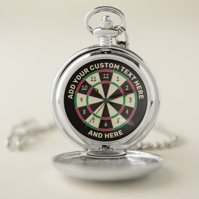 Fives Dart Board Pocket Watch (Inside)
