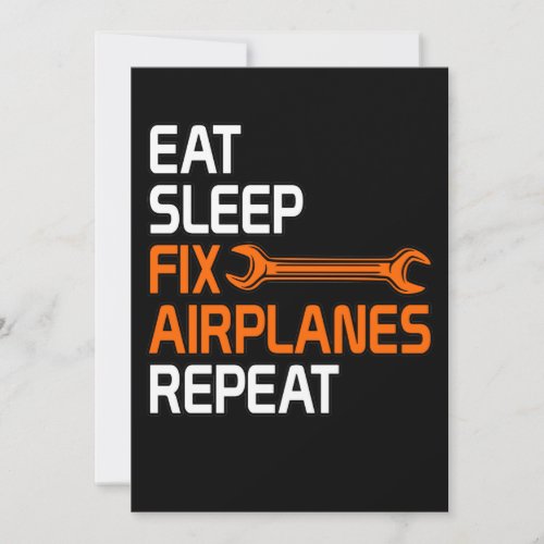 Fix Airplanes Car Mechanic Auto Mechanics Work Thank You Card