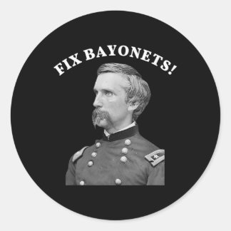 Fix Bayonets Civil War Quote Joshua Chamberlain  Classic Round Sticker