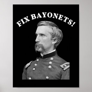 Fix Bayonets Civil War Quote Joshua Chamberlain  Poster