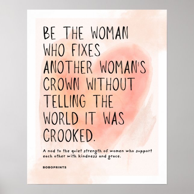 Fix Her Crown - Empowering & Supportive Women Poster (Front)