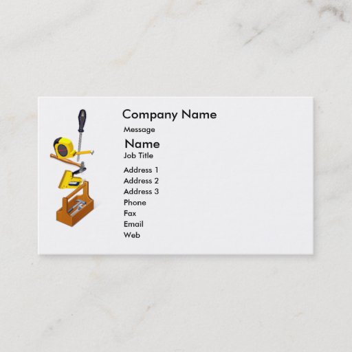 Customizable Fix It Business Card