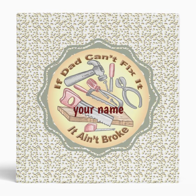Fix It Dad custom  3 Ring Binder (Front)