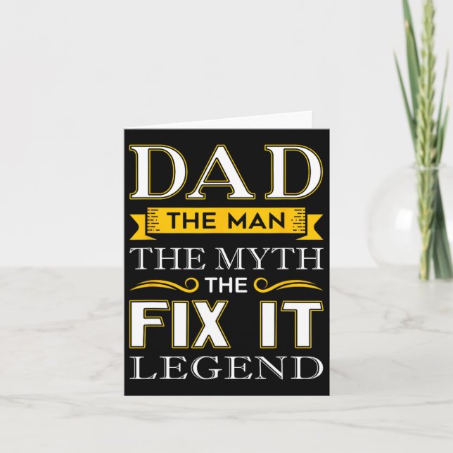 Fix It Dad Gifts Fathers Day Handy Man  Card (Front)