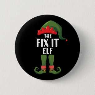Fix It Elf Family Matching Group Christmas  Button
