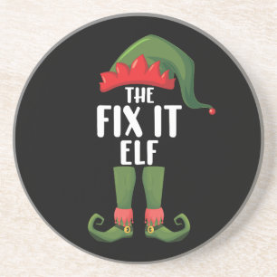 Fix It Elf Family Matching Group Christmas  Coaster