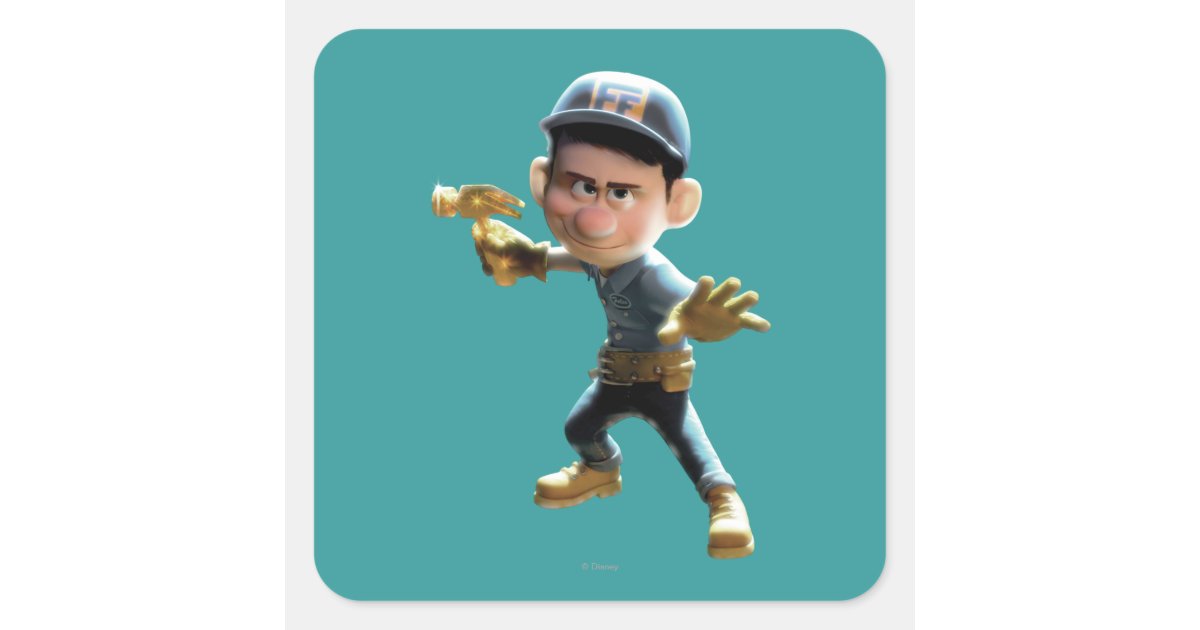 Fix-It Felix Jr. 1 Square Sticker | Zazzle