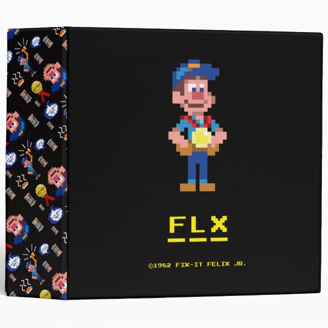 Fix-It Felix Jr: FLX 3 Ring Binder (Front/Spine)