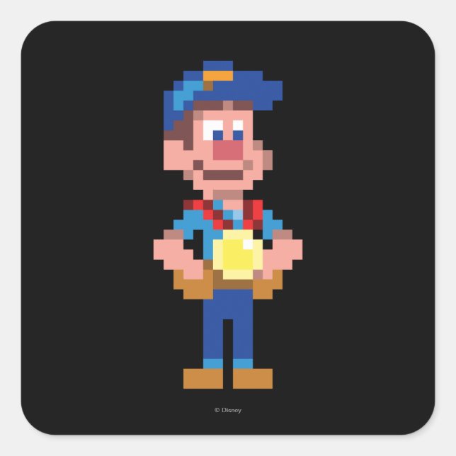 Fix-It Felix Jr: FLX Square Sticker (Front)
