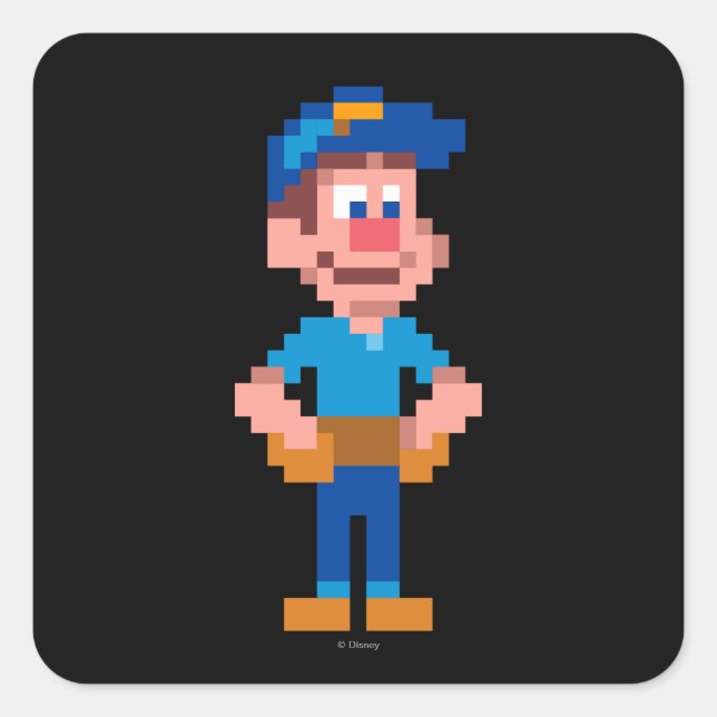 Fix-It Felix Jr Square Sticker (Front)
