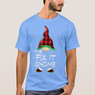 Fix it Gnome Buffalo Plaid Matching Family Christm T-Shirt