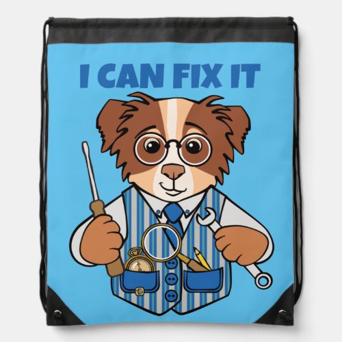 Fix It Handyman DIY Dog Drawstring Bag