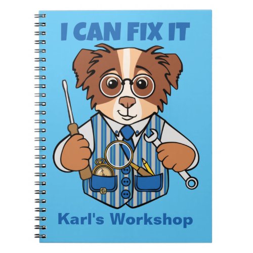 Fix It Handyman DIY Dog Notebook