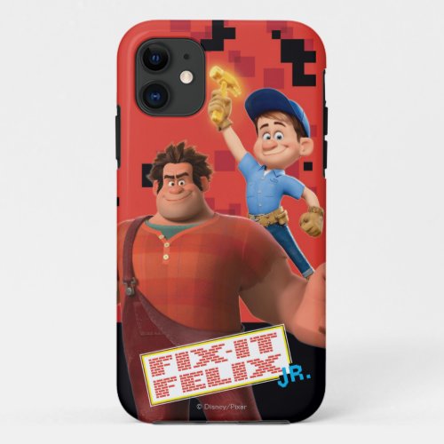 Fix_It Jr Holding Hammer in the Air iPhone 11 Case