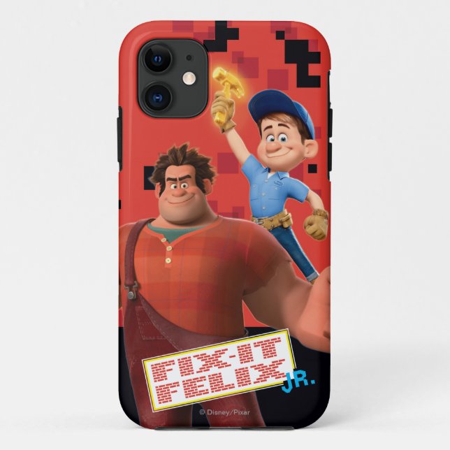 Fix-It Jr Holding Hammer in the Air Case-Mate iPhone Case (Back)