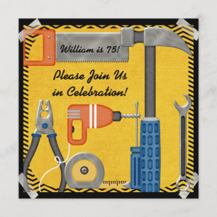 Fix-It Man Custom Birthday Invitations
