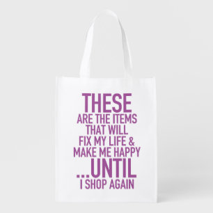 Fix My Shopaholic Life Grocery Bag