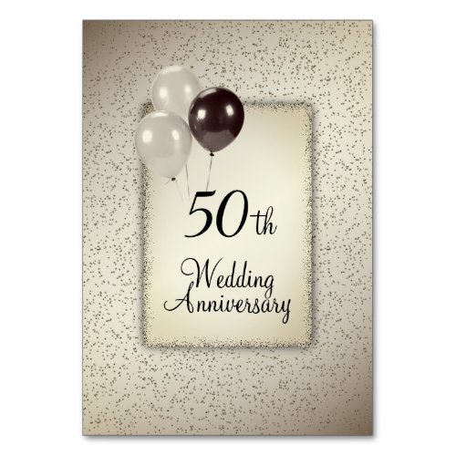 fix numbers 50th Wedding Anniversary  Table Number