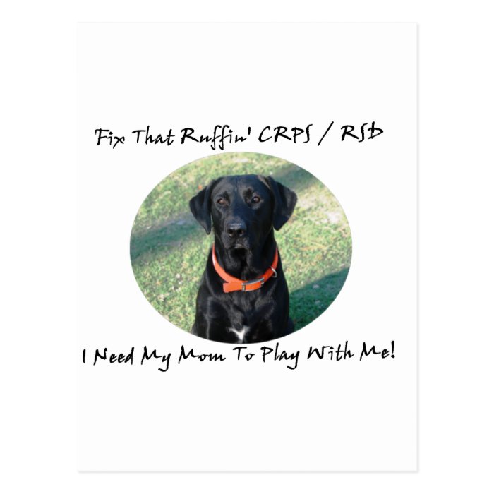 Fix That Ruffin CRPS RSD   Mom Black Text Postcards