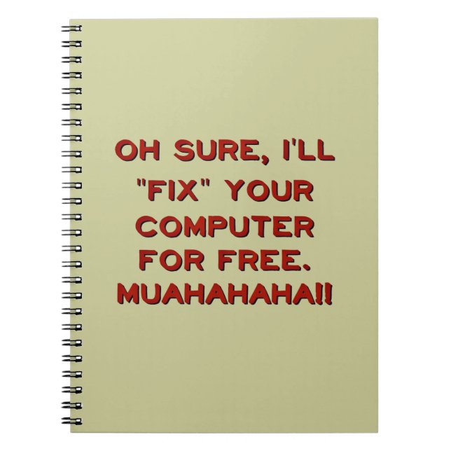 Fix Your Computer For Free? Notebook (Front)