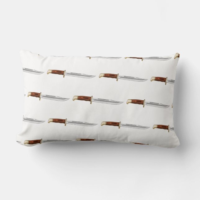 Fixed Blade Hunting Knife Lumbar Pillow (Front)