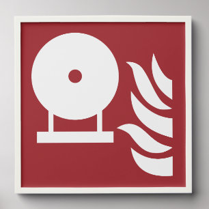 Fixed Fire Extinguisher Bottle Safety Sign Peel And Stick Photo Tile